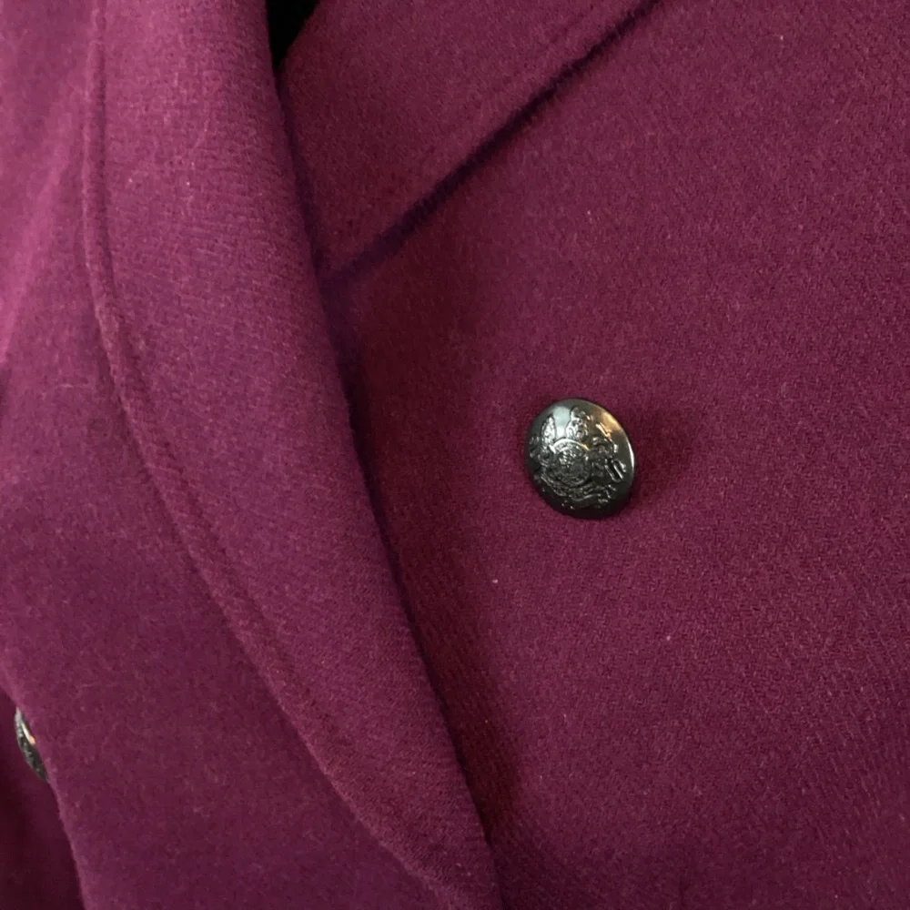 SOLD! Banana Republic Double Breasted Plum Wool Blend Military Jacket - Picture 3 of 13